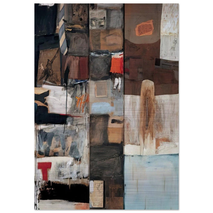 SUMMERSTORM 1959 - Robert Rauschenberg Brushed Aluminum Print - 70x100 cm / 28x40 inches | Robert Rauschenberg Aluminum Print | Robert Rauschenberg Prints