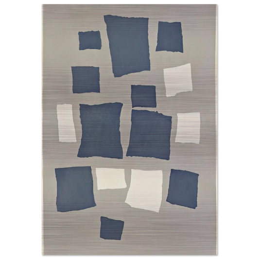 Collage with Squares Arranged According to the Laws of Chance - Jean Arp Brushed Aluminum Print - 70x100 cm / 28x40 inches | Jean Arp Aluminum Print | Jean Arp Prints