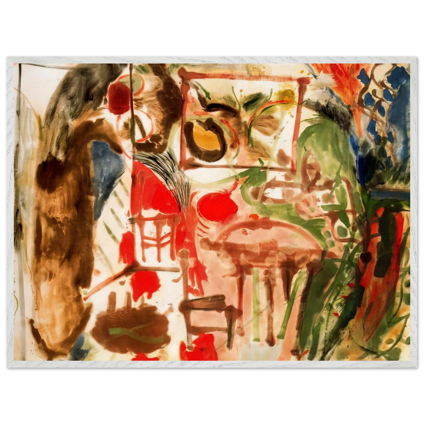 Helen Frankenthaler - Interior - 1957 Wall art - 30x45 cm / 12x18 inches - Fine Art Poster - -