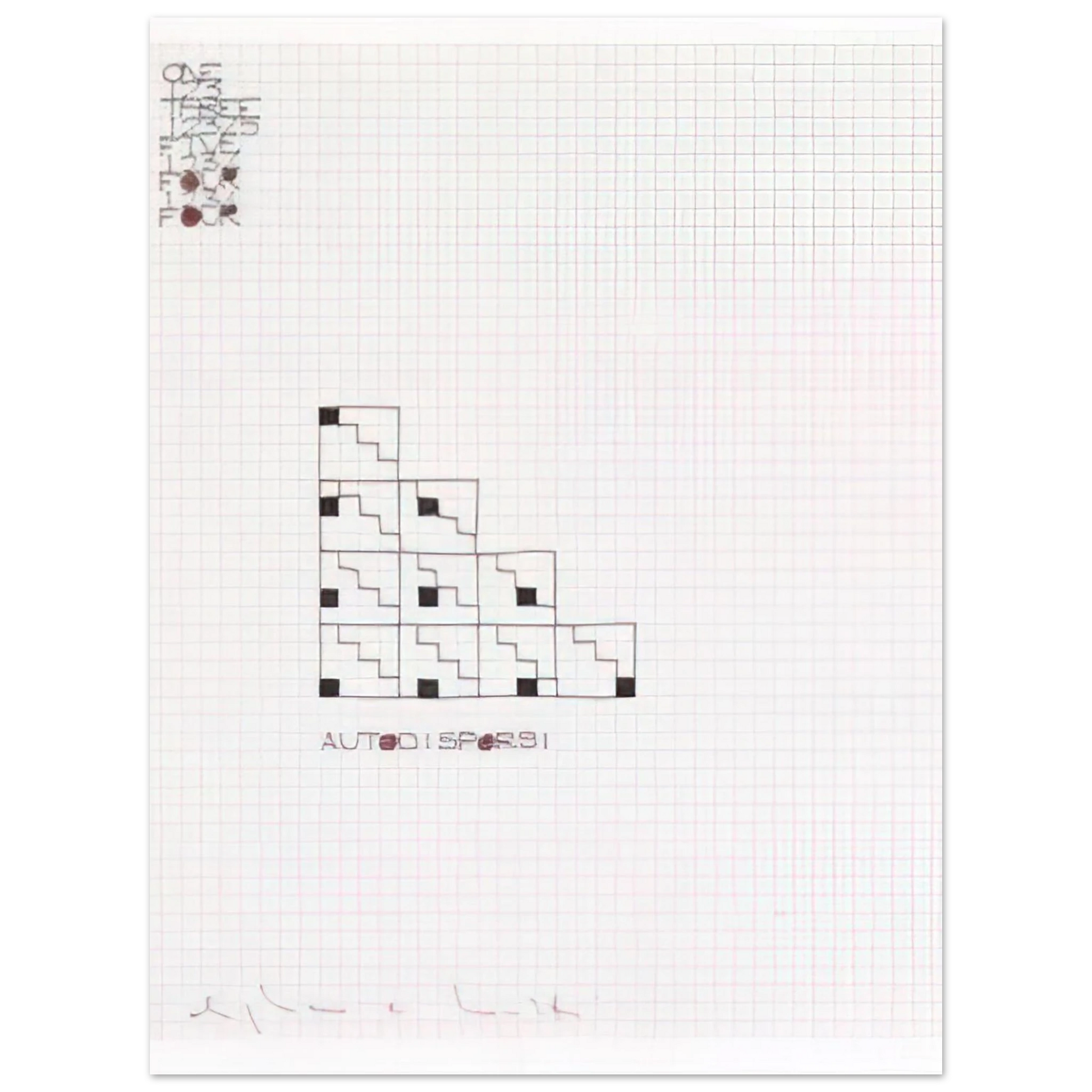 Alighiero Boetti - AUTODISPORSI 1975 Fine Art Poster - Default Title