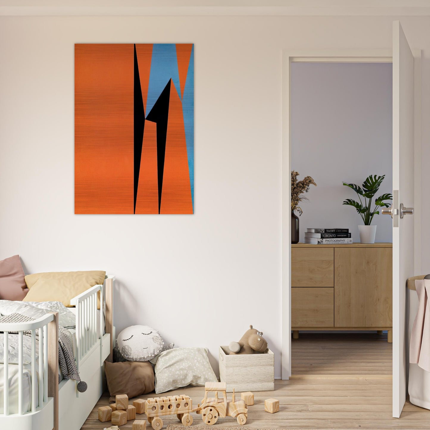 Dichotomic Organization - 1959 - Lorser Feitelson Brushed Aluminum Print - 70x100 cm / 28x40 inches | Lorser Feitelson Aluminum Print | Lorser Feitelson Prints