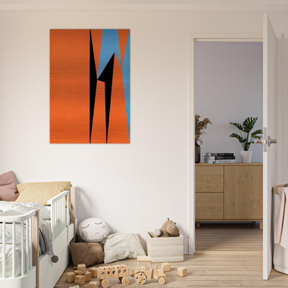 Dichotomic Organization - 1959 - Lorser Feitelson Brushed Aluminum Print - 70x100 cm / 28x40 inches | Lorser Feitelson Aluminum Print | Lorser Feitelson Prints