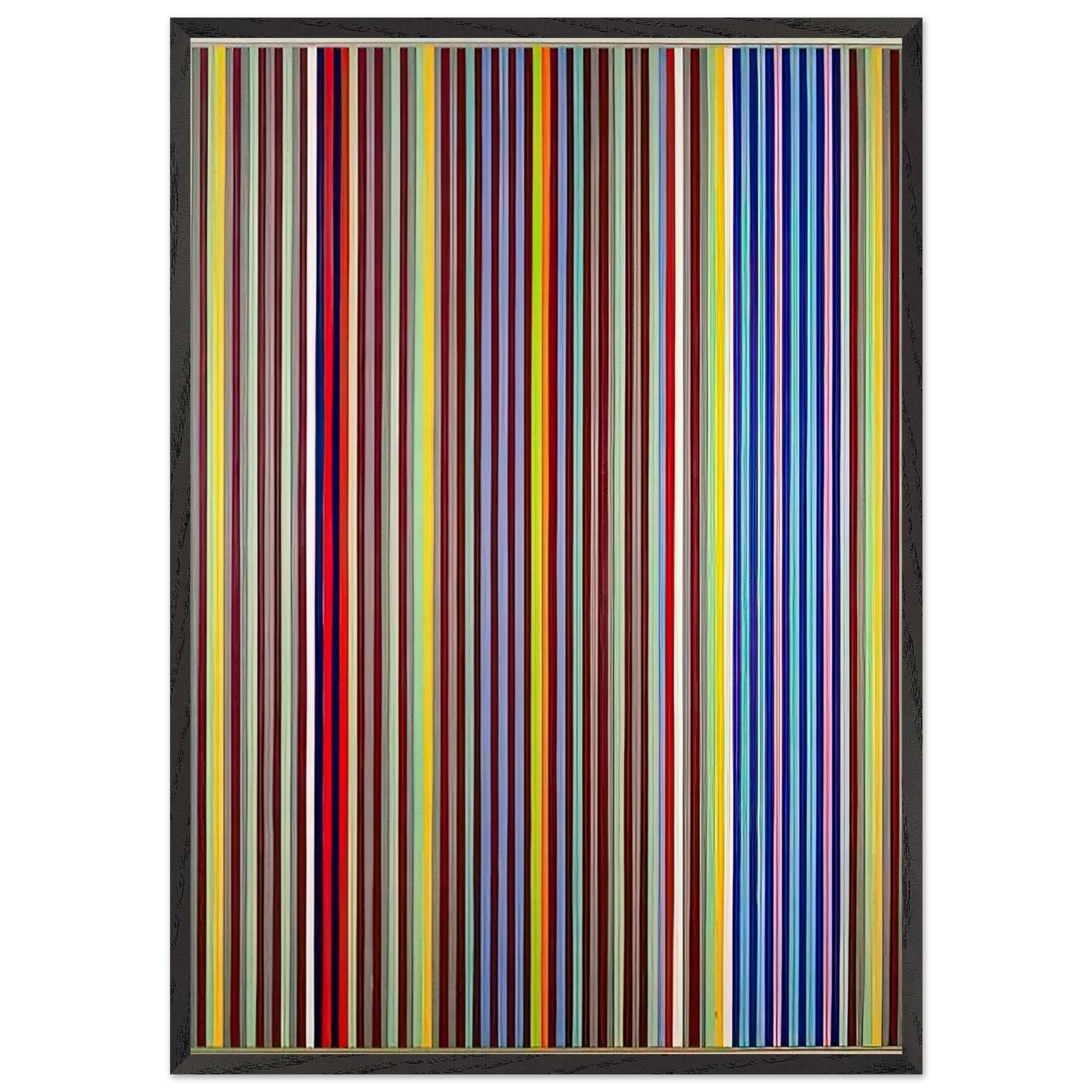 Untitled P280 - 1967 - Gene Davis Framed Art Print – Black Wooden Frame - Default Title - -Framed Art Print