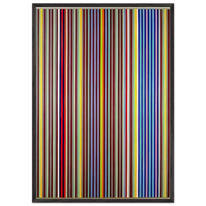 Untitled P280 - 1967 - Gene Davis 70x100 cm / 28x40 inches Framed Art Print – Black Wooden Frame