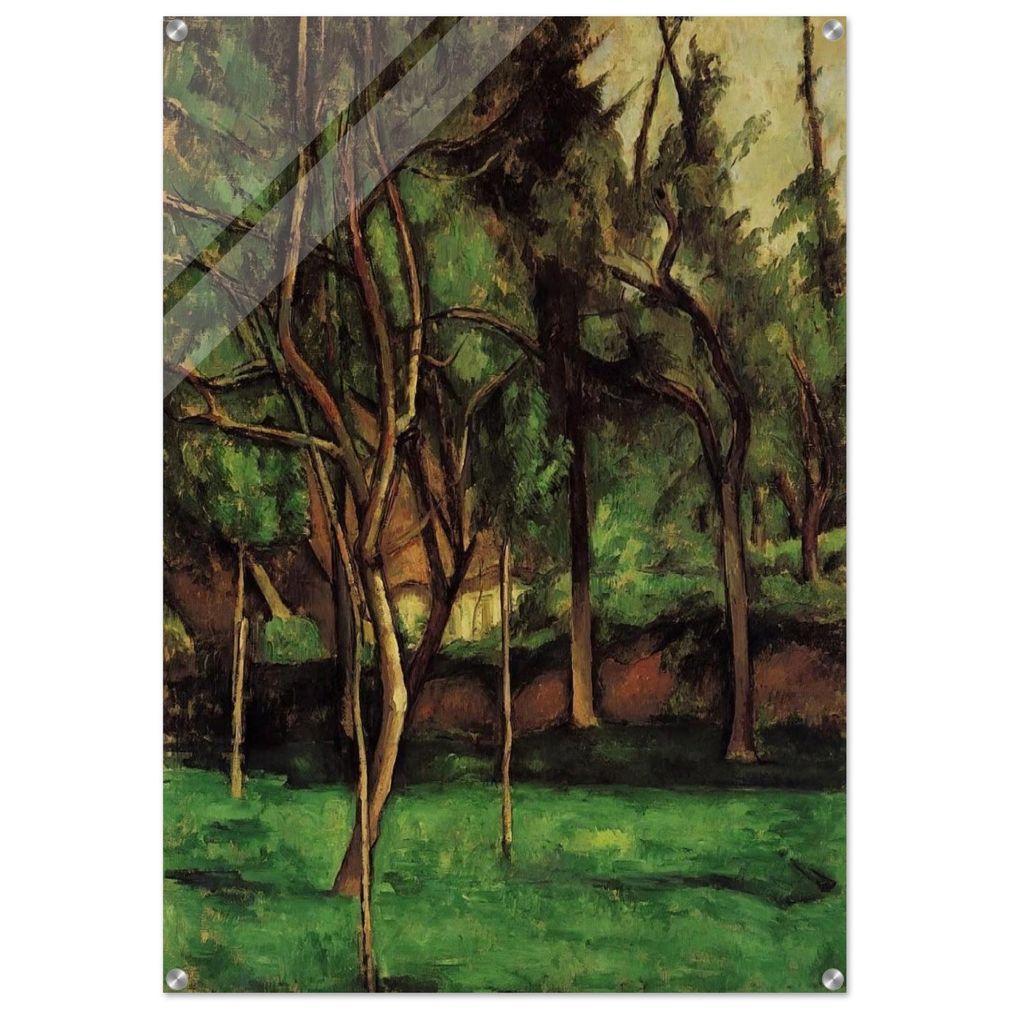 Orchard - Paul Cézanne Acrylic Print - 70x100 cm / 28x40″ inches