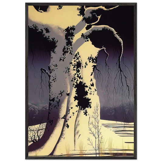 Black Oak - Eyvind Earle Framed Art Print – Black Wooden Frame - Default Title - -Framed Art Print