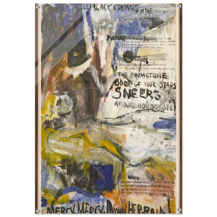 THE ORANGES NO 1 BLACK CROWS 1949 - Grace Hartigan Acrylic Print - 70x100 cm / 28x40″ inches | Grace Hartigan Wall Art | Grace Hartigan Prints