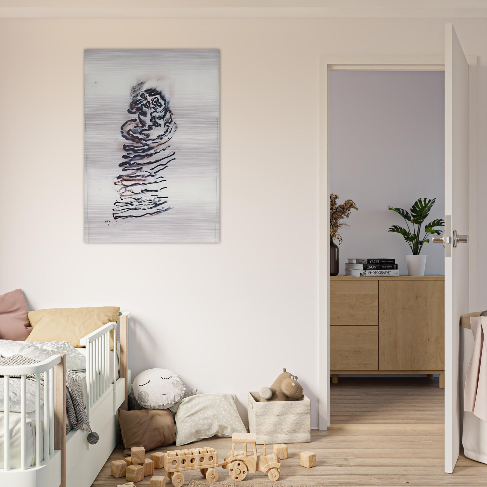 Untitled - 1970 - Henri Michaux Brushed Aluminum Print - 70x100 cm / 28x40 inches | Henri Michaux Aluminum Print | Henri Michaux Prints