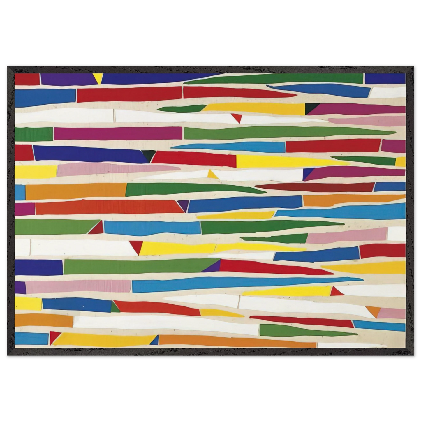 Composite - Color Field Painting - Piero Dorazio Framed Art Print – Black Wooden Frame - Default Title - -Framed Art Print