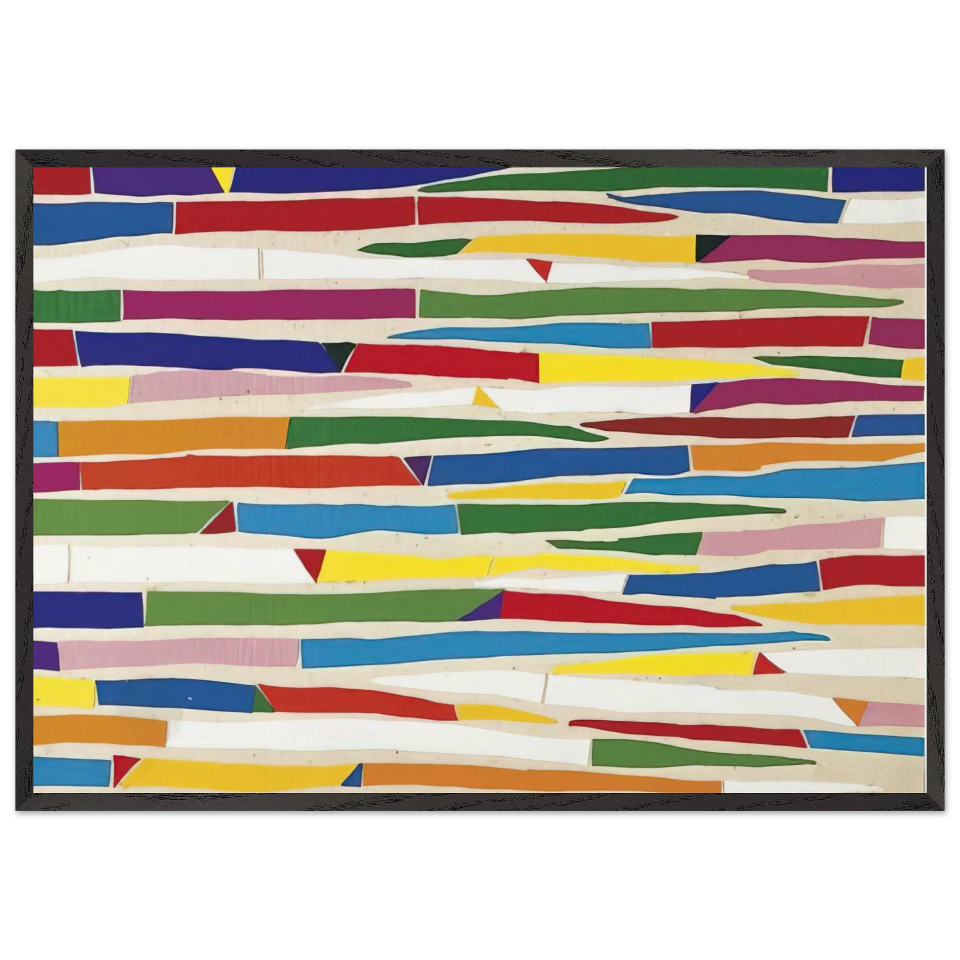 Composite - Color Field Painting - Piero Dorazio Framed Art Print – Black Wooden Frame - Default Title - -Framed Art Print