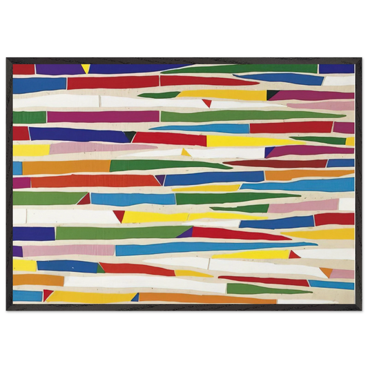 Composite - Color Field Painting - Piero Dorazio Framed Art Print – Black Wooden Frame - Default Title - -Framed Art Print