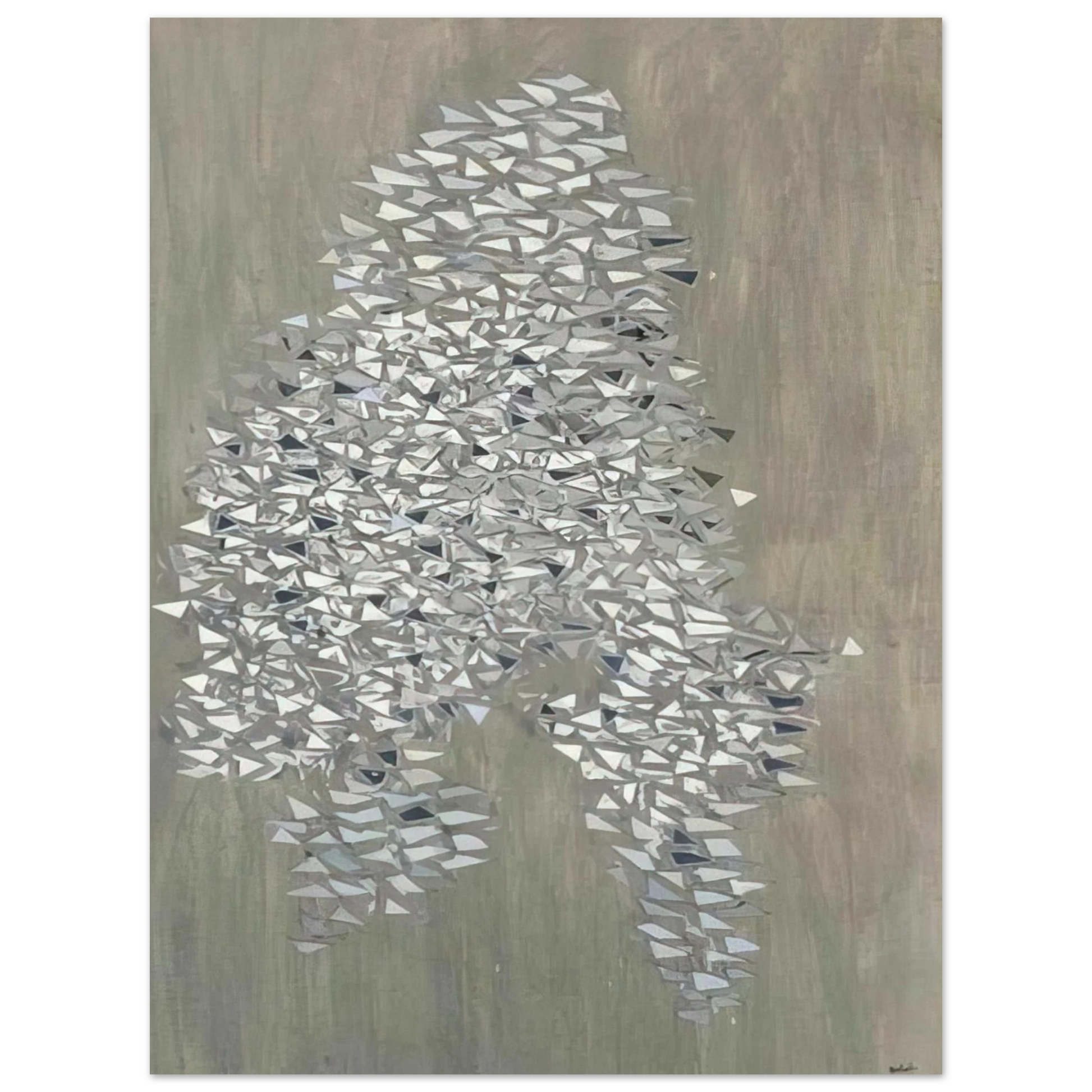 Robert Goodnough - Vertical Gray - 1985 Fine Art Poster - Default Title