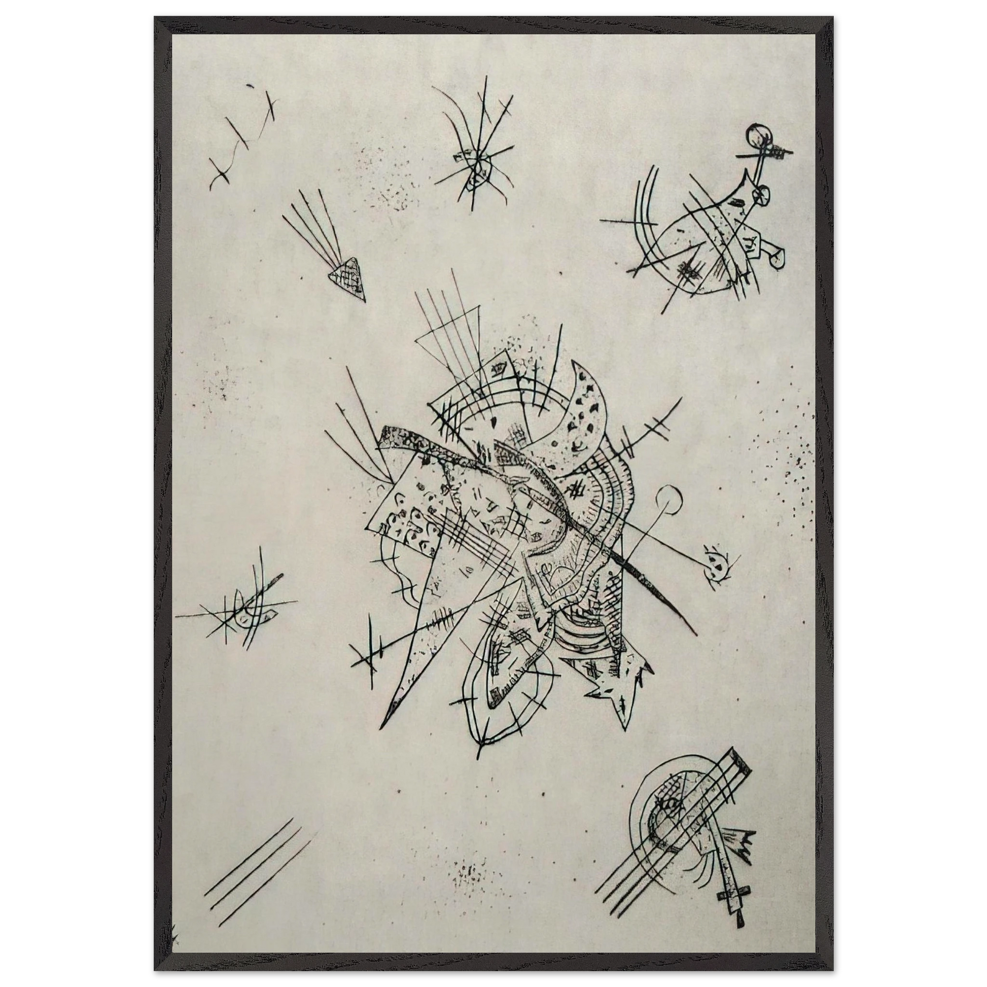 SMALL WORLDS X 1922 - Wassily Kandinsky Framed Art Print – Black Wooden Frame - Default Title - -Framed Art Print