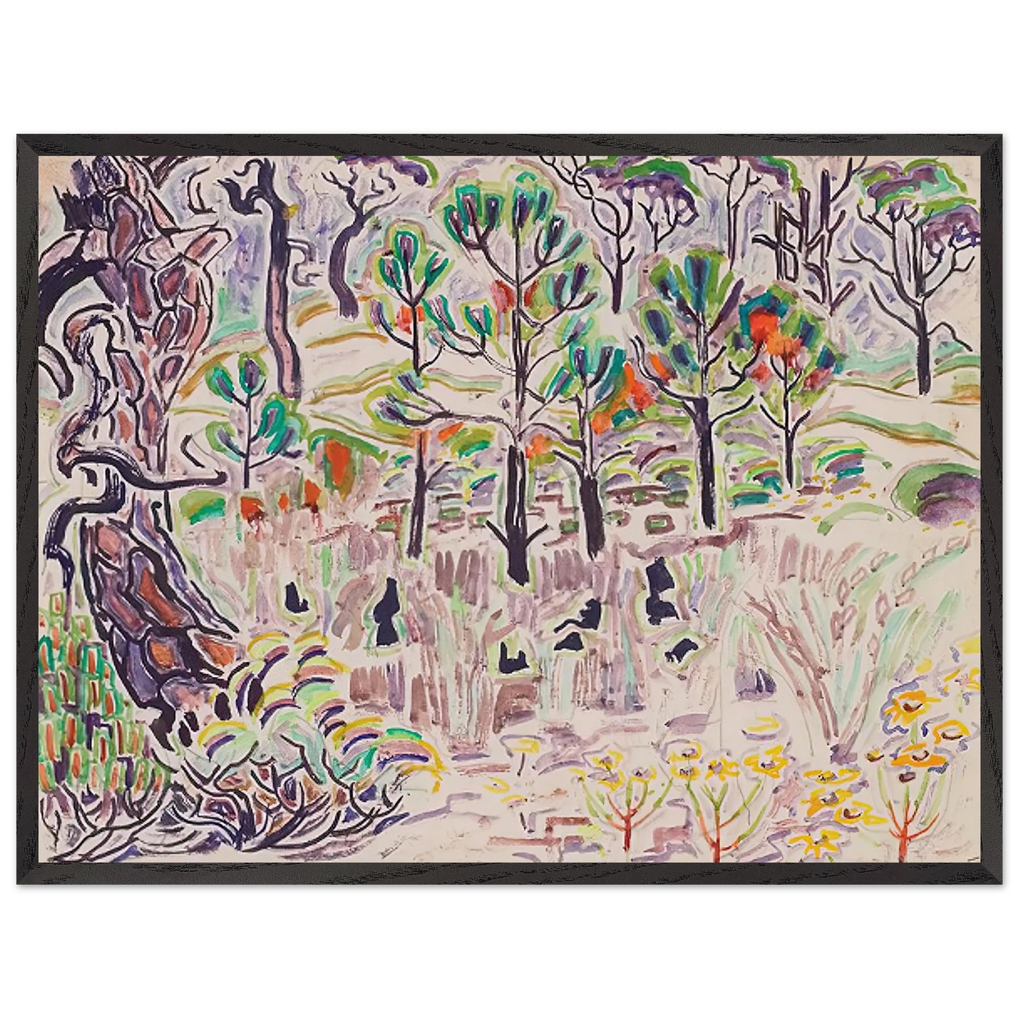 Walter Inglis Anderson - Walter Anderson Wall art - 28x43  cm / XL (11x17 Inches) - Premium Wooden Framed Poster With Fine Art Paper - White frame