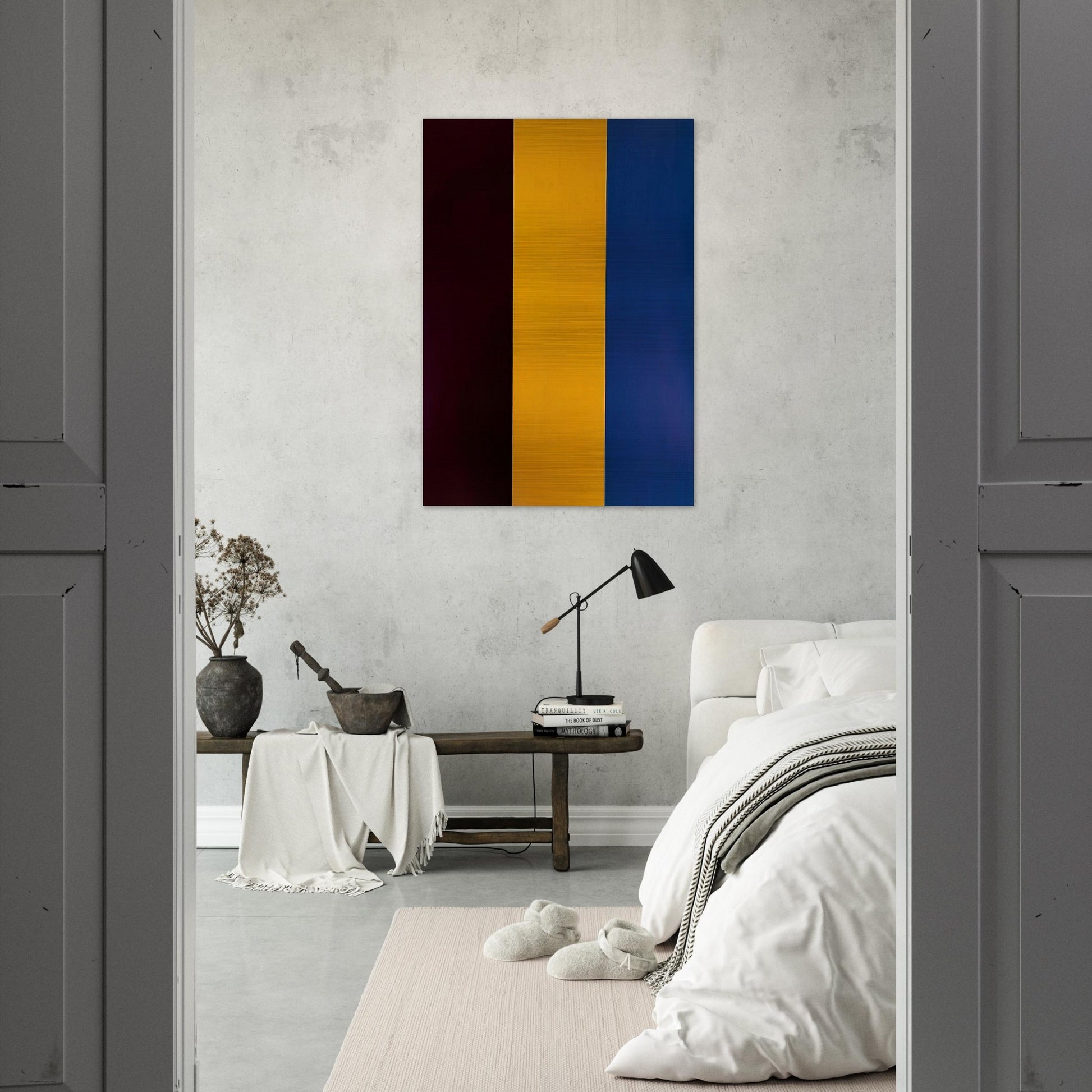 Red Yellow Blue - 1974 - Brice Marden Brushed Aluminum Print - 70x100 cm / 28x40 inches | Brice Marden Aluminum Print | Brice Marden Prints