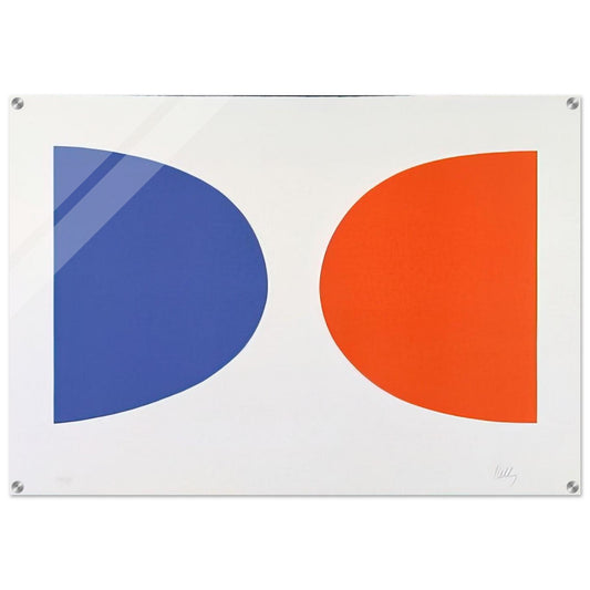 Blue and Orange from Suite of Twenty-Seven Color Lithographs - Ellsworth Kelly Acrylic Print - 70x100 cm / 28x40″ inches