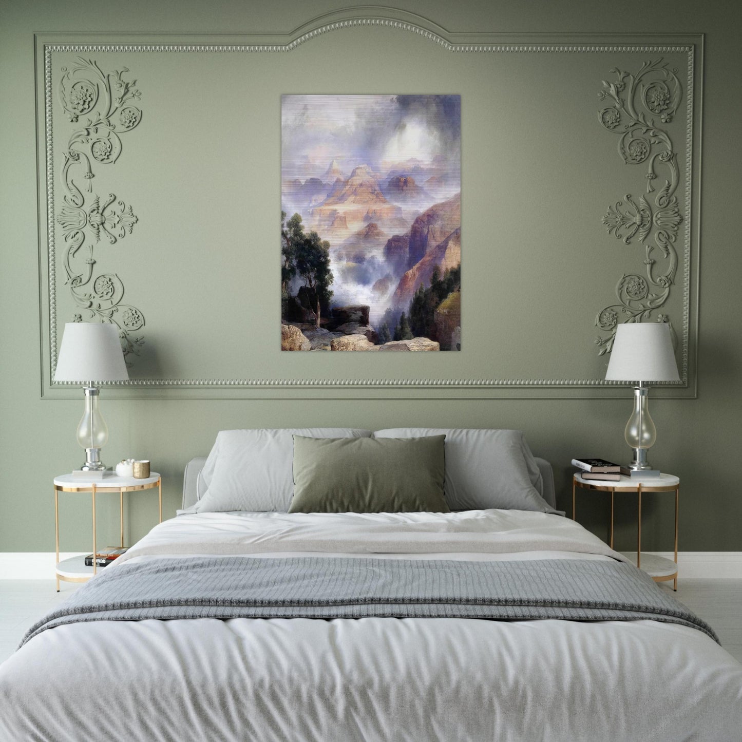 A Showery Day, Grand Canyon - Thomas Moran Brushed Aluminum Print - 70x100 cm / 28x40 inches | Thomas Moran Aluminum Print | Thomas Moran Prints