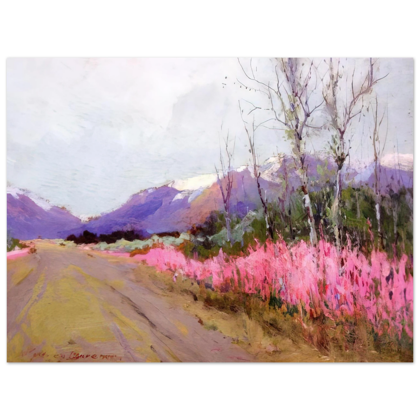 Sydney Laurence - Fireweed Lane - Romanticism Fine Art Poster - Default Title