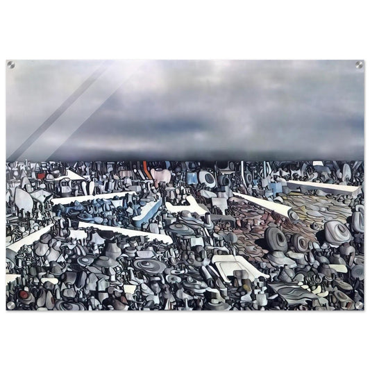 Multiplication of the Arcs - Yves Tanguy Acrylic Print - 70x100 cm / 28x40″ inches