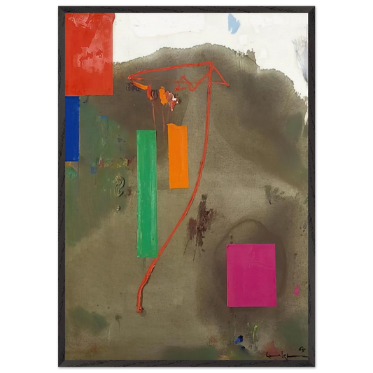 Lonely Journey - Hans Hofmann 70x100 cm / 28x40 inches Framed Art Print – Black Wooden Frame