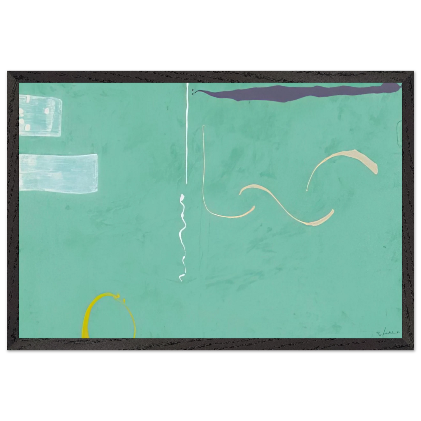 Helen Frankenthaler - Tahiti - 1989 Wall art - 40x50 cm / 16x20 inches - Premium Wooden Framed Poster With Fine Art Paper - Wood frame