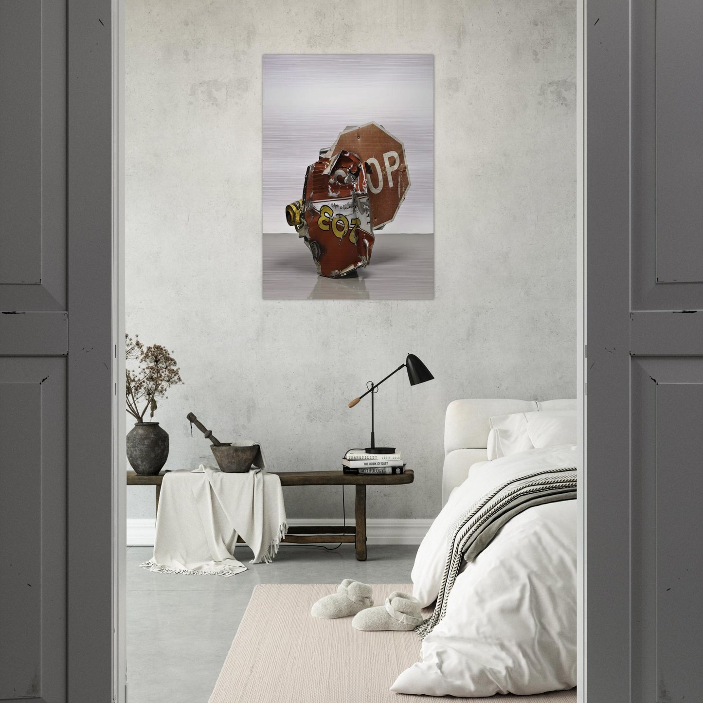 STOP SIDE EARLY WINTER GLUT 1987 - Robert Rauschenberg Brushed Aluminum Print - 70x100 cm / 28x40 inches | Robert Rauschenberg Aluminum Print | Robert Rauschenberg Prints