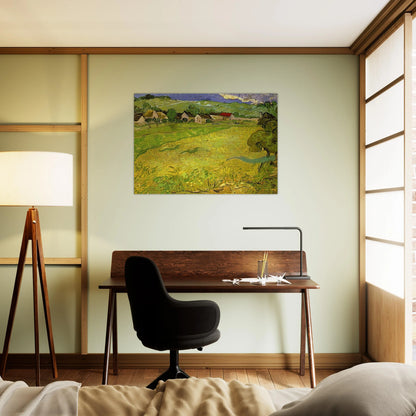 View of Vessenots near Auvers - Vincent van Gogh Brushed Aluminum Print - 70x100 cm / 28x40 inches | Vincent van Gogh Aluminum Print | Vincent van Gogh Prints