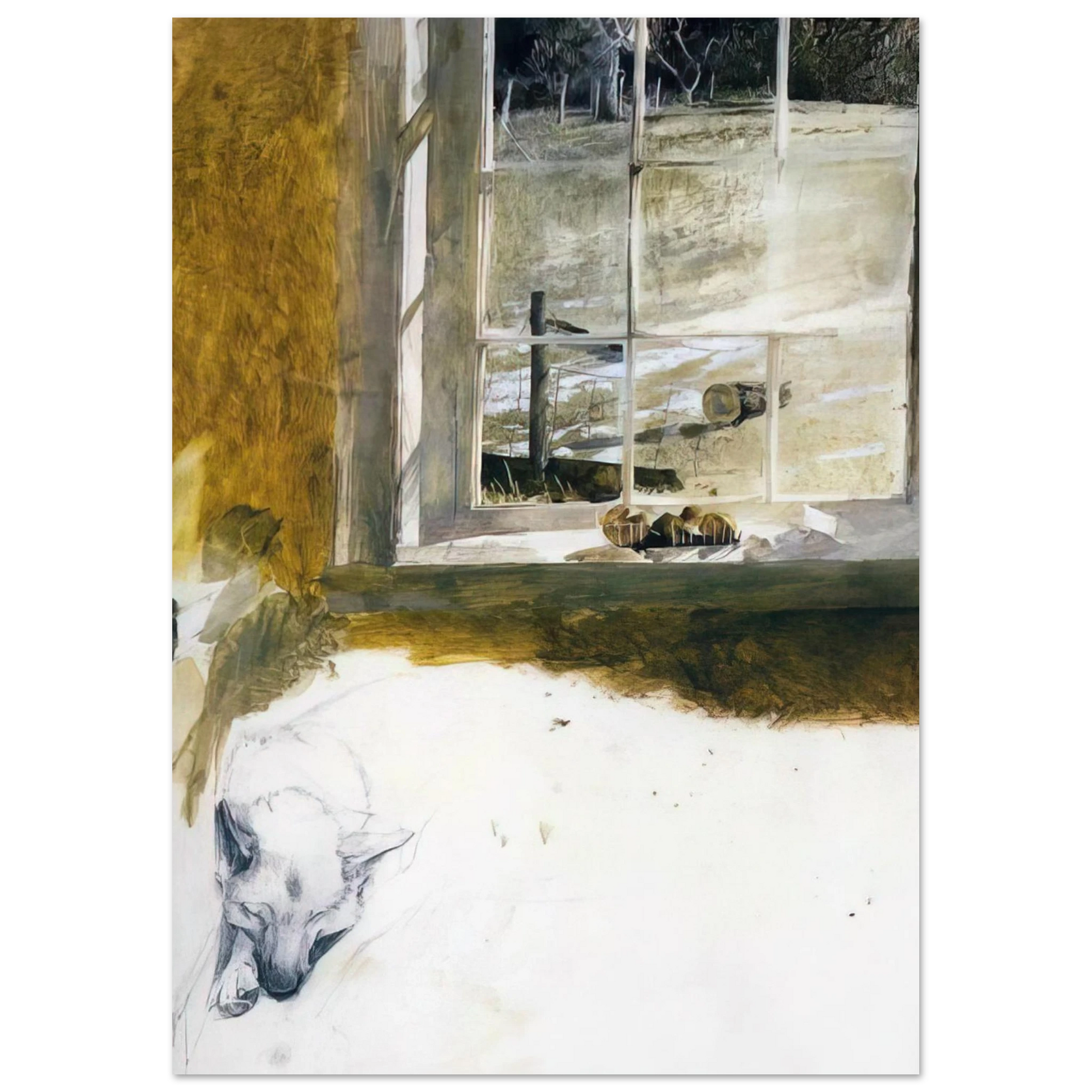 Andrew Wyeth - GROUNDHOG DAY 3 Wall Art - 60x80 cm / 24x32 inches - Fine Art Poster - -