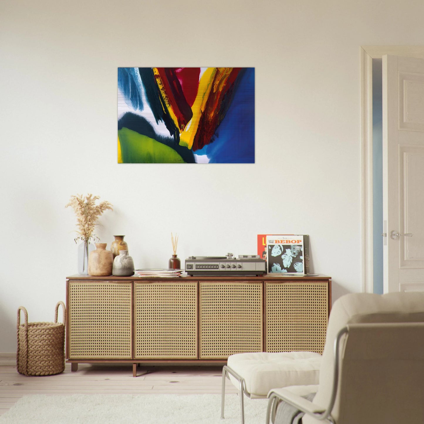 Phenomena Intervening Mantle - 2006 - Paul Jenkins Brushed Aluminum Print - 70x100 cm / 28x40 inches | Paul Jenkins Aluminum Print | Paul Jenkins Prints