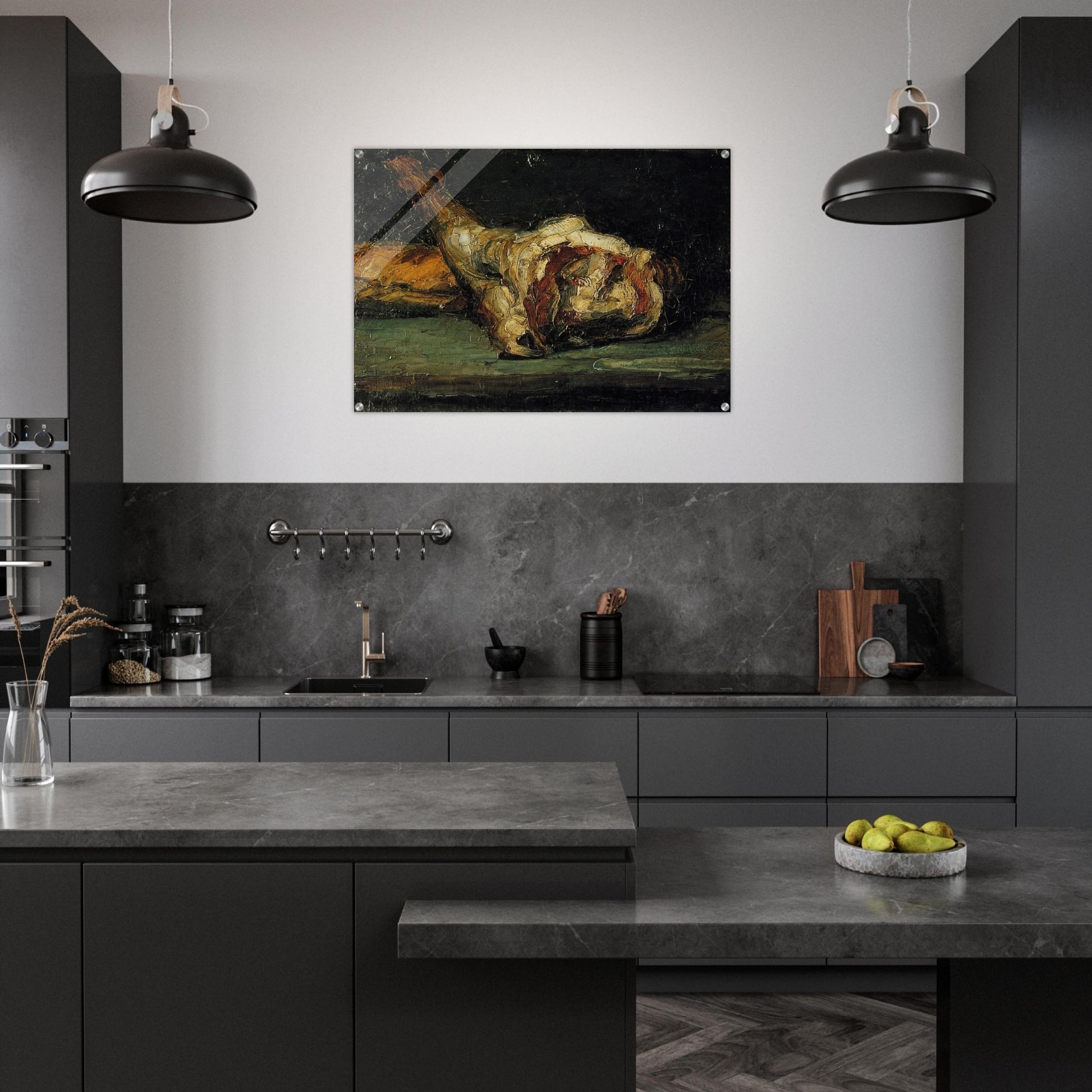 Still Life Bread and Leg of Lamb - Paul Cézanne Acrylic Print - 70x100 cm / 28x40″ inches