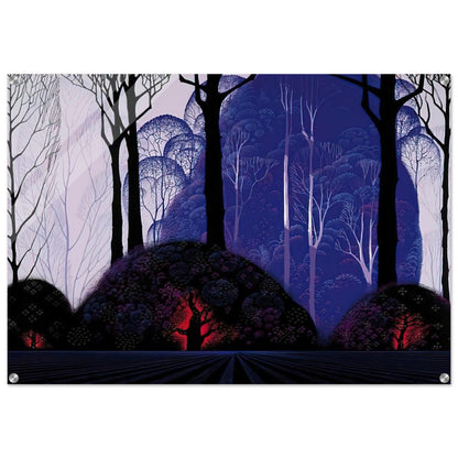 Purple Eucalyptus - Eyvind Earle Acrylic Print - 70x100 cm / 28x40″ inches | Eyvind Earle Wall Art | Eyvind Earle Prints