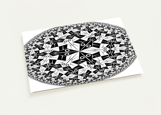 CIRCLE LIMIT I By MC Escher Pack of 10 Post Cards | MC Escher Post Cards | A6 (10.5 x 14.8 cm) - 4.1 x 5.8 inches