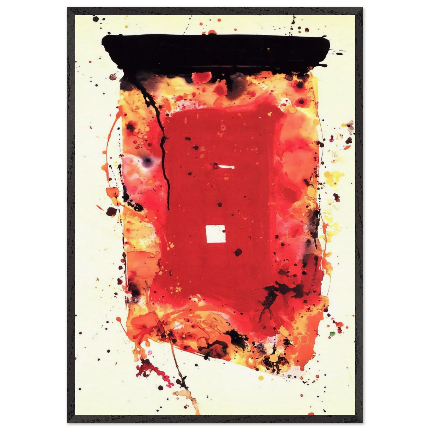 Flash Point - Sam Francis Framed Art Print – Black Wooden Frame - Default Title - -Framed Art Print