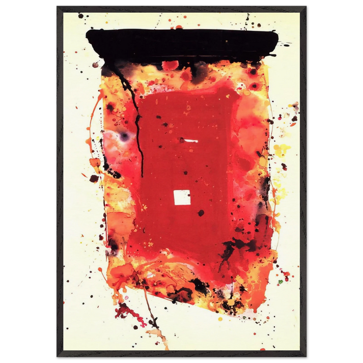Flash Point - Sam Francis 70x100 cm / 28x40 inches Framed Art Print – Black Wooden Frame