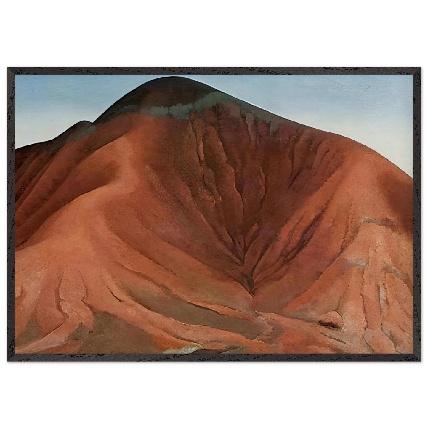 Small Purple Hills - Georgia OKeeffe Framed Art Print – Black Wooden Frame - Default Title - -Framed Art Print