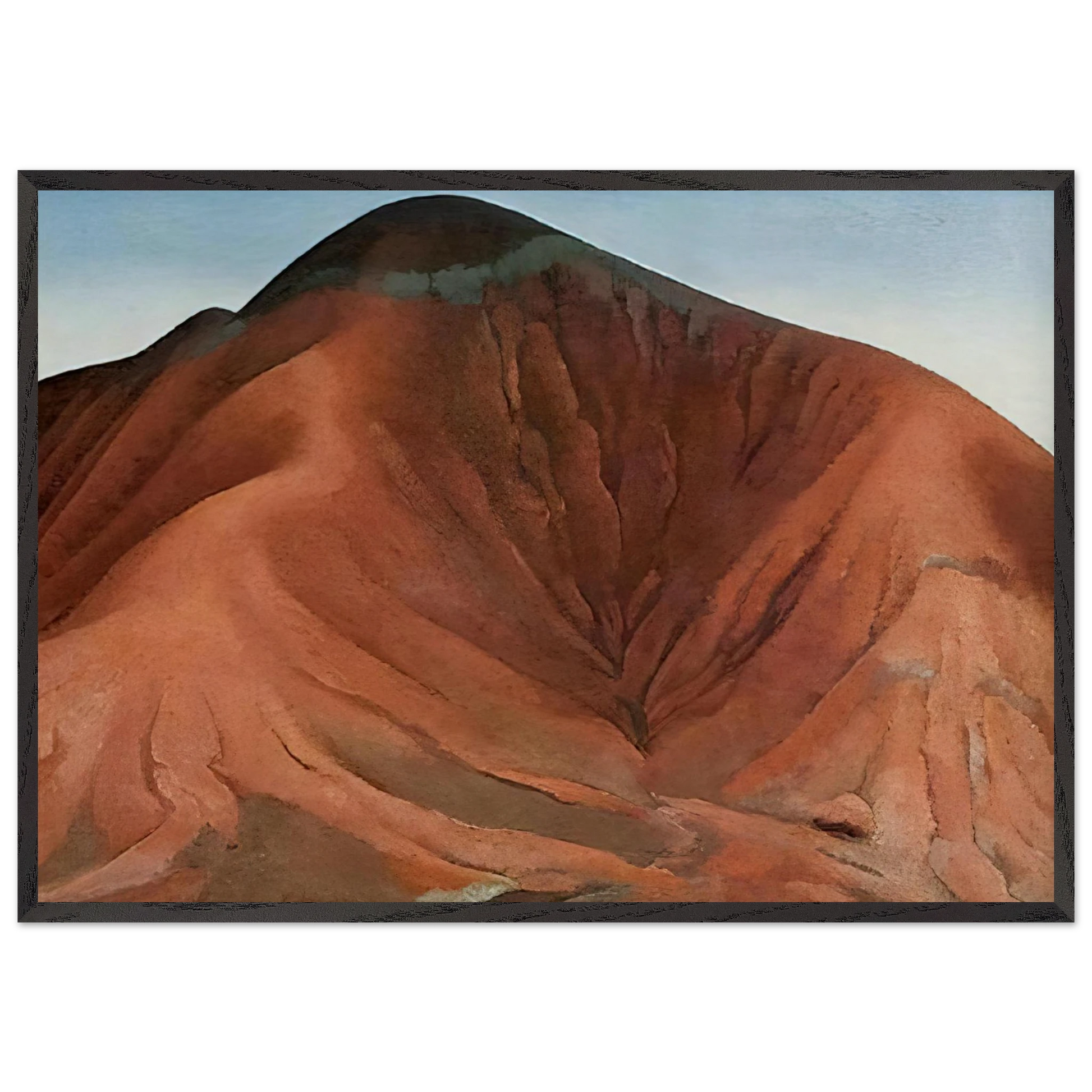 Small Purple Hills - Georgia OKeeffe Framed Art Print – Black Wooden Frame - Default Title - -Framed Art Print