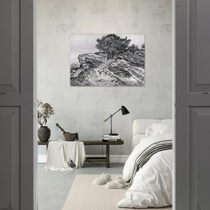 Montmajour - Vincent van Gogh Brushed Aluminum Print - 70x100 cm / 28x40 inches | Vincent van Gogh Aluminum Print | Vincent van Gogh Prints