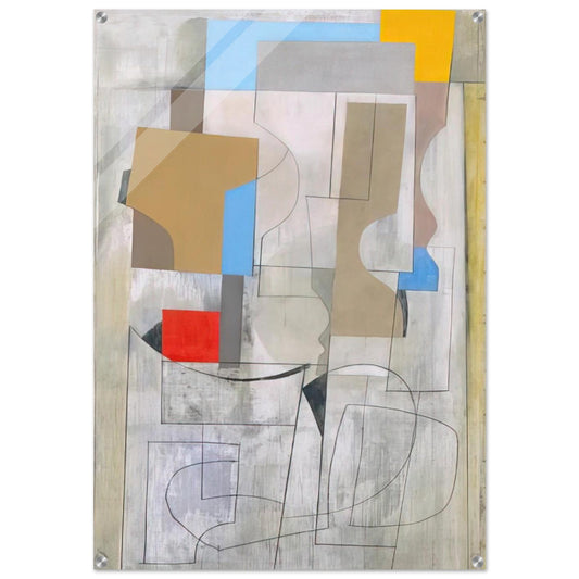 Feb 28-53 vertical seconds - 1953 - Ben Nicholson Acrylic Print - 70x100 cm / 28x40″ inches | Ben Nicholson Wall Art | Ben Nicholson Prints