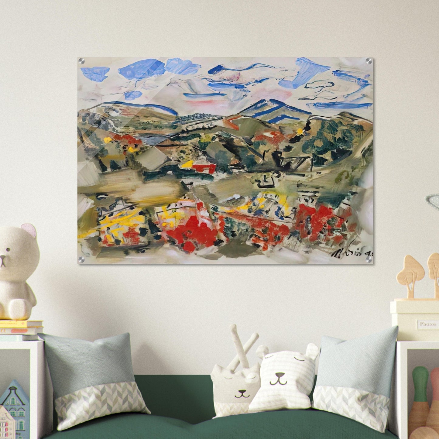 Tunk Mountains, Autumn, Maine - 1945 - John Marin Acrylic Print - 70x100 cm / 28x40″ inches | John Marin Wall Art | John Marin Prints