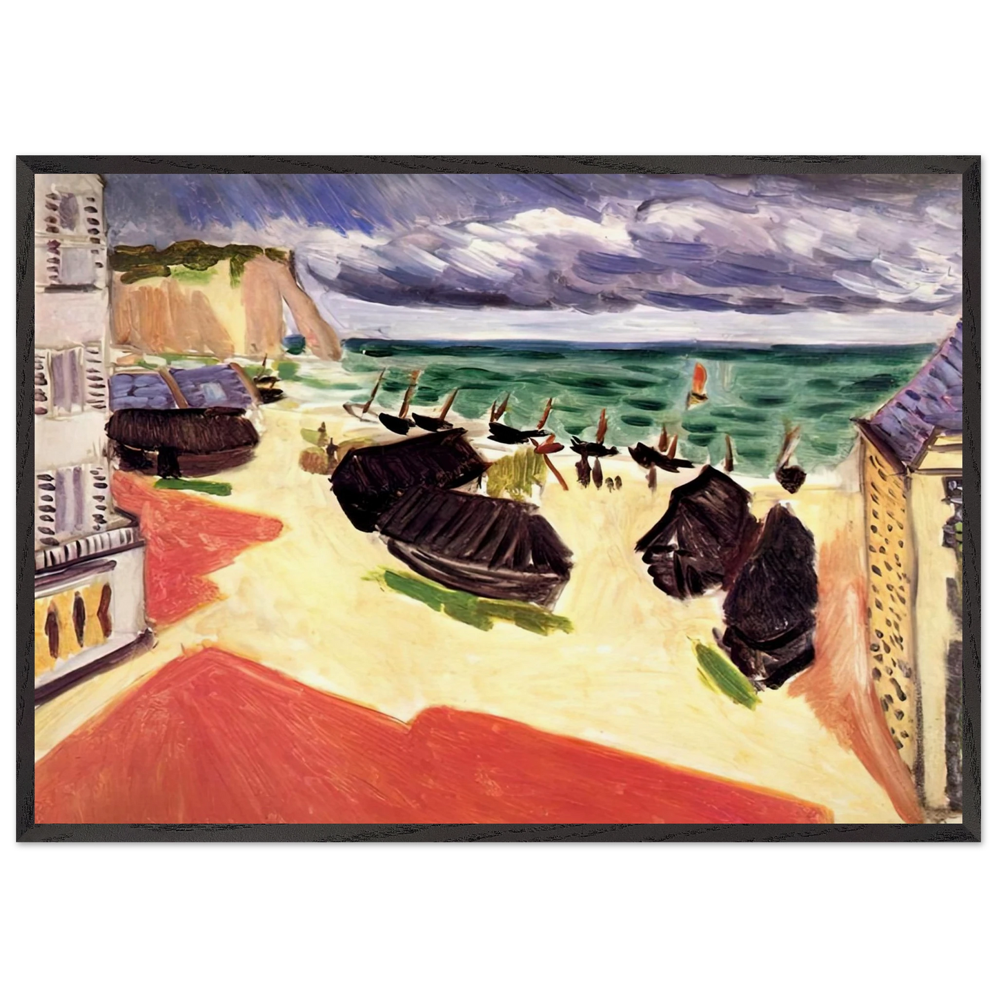 FISHING BOATS IN WINTER ETRETAT 1921 - Henri Matisse Framed Art Print – Black Wooden Frame - Default Title - -Framed Art Print