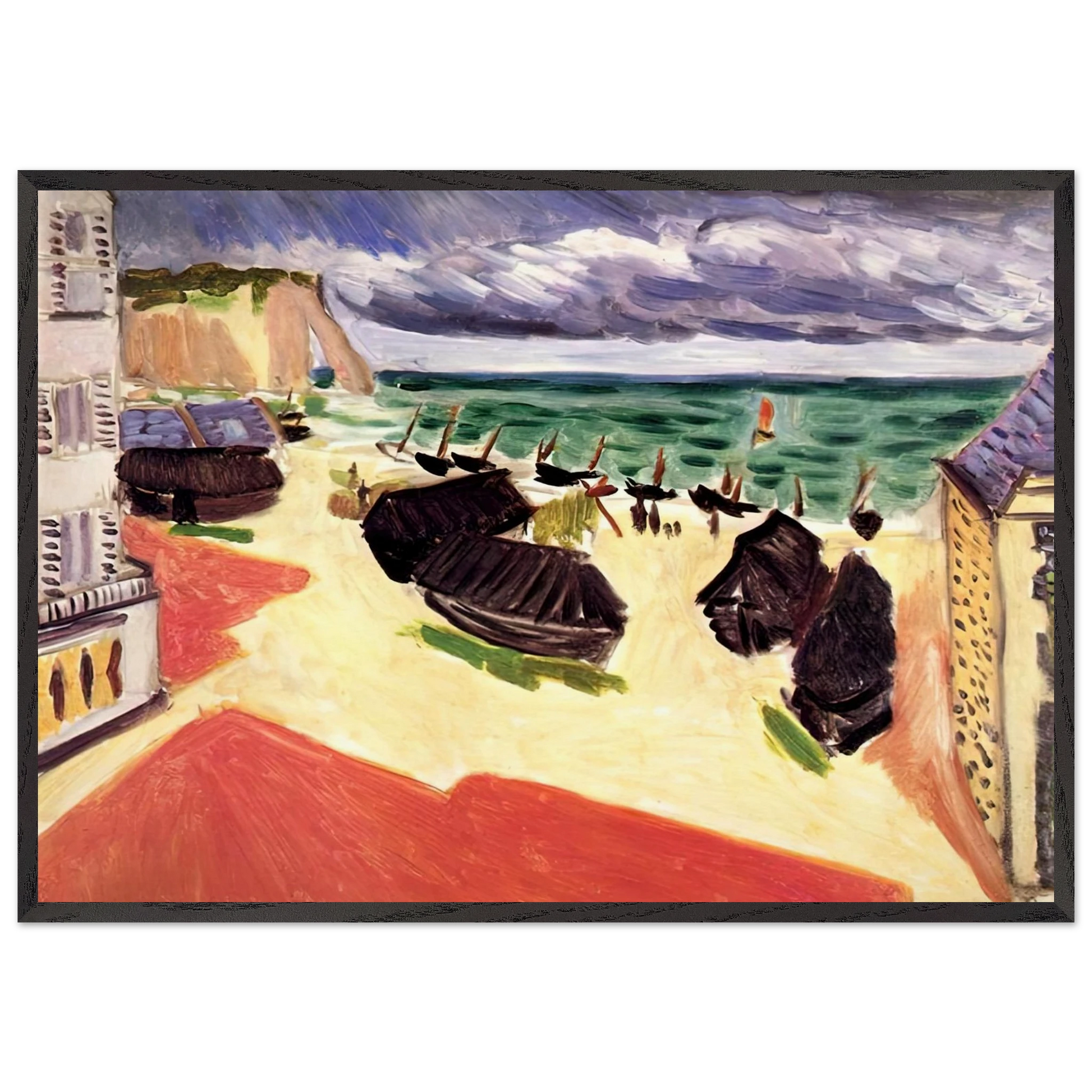 FISHING BOATS IN WINTER ETRETAT 1921 - Henri Matisse Framed Art Print – Black Wooden Frame - Default Title - -Framed Art Print