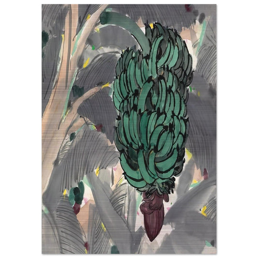 A Banana Garden Of Xishuangbanna - 1978 - Wu Guanzhong Brushed Aluminum Print - 70x100 cm / 28x40 inches | Wu Guanzhong Aluminum Print | Wu Guanzhong Prints