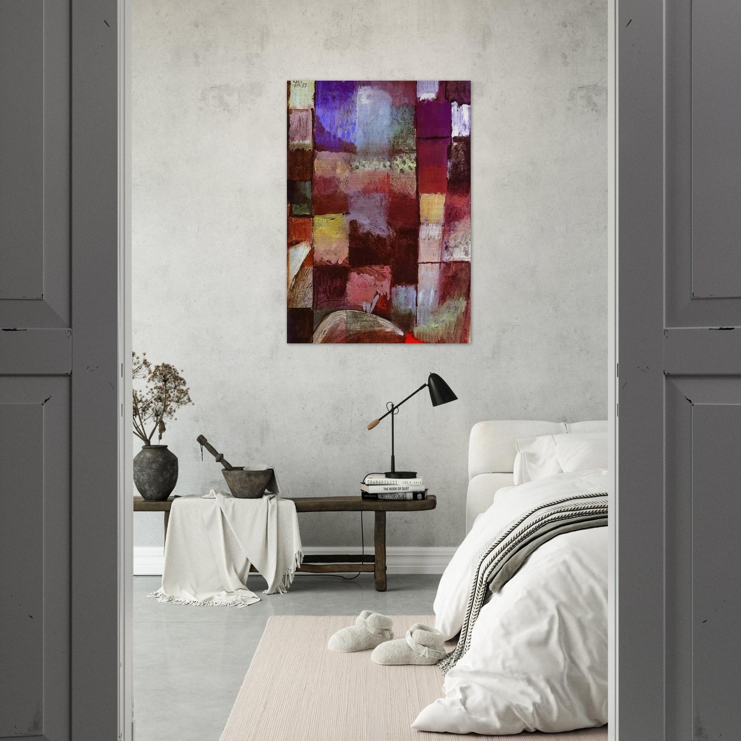 HAMAMET 1914 - Paul Klee Brushed Aluminum Print - 70x100 cm / 28x40 inches | Paul Klee Aluminum Print | Paul Klee Prints