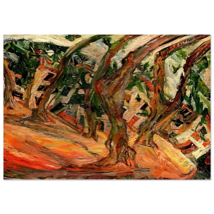 PLANE TREES AT CERET 1920 - Chaim Soutine Brushed Aluminum Print - 70x100 cm / 28x40 inches | Chaim Soutine Aluminum Print | Chaim Soutine Prints