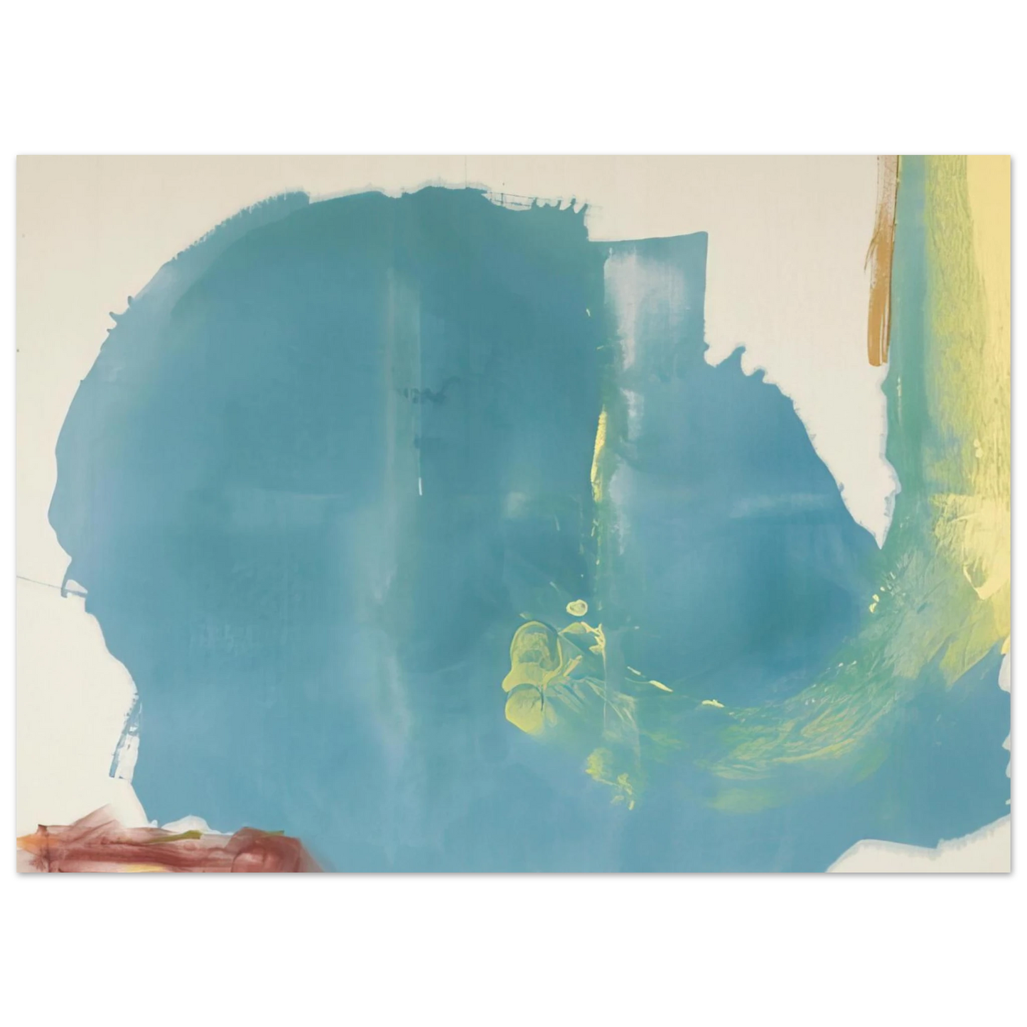 Helen Frankenthaler - Where Necessary - 1977 Wall art - 13x18 cm / 5x7 inches - Premium Wooden Framed Poster With Fine Art Paper - White frame