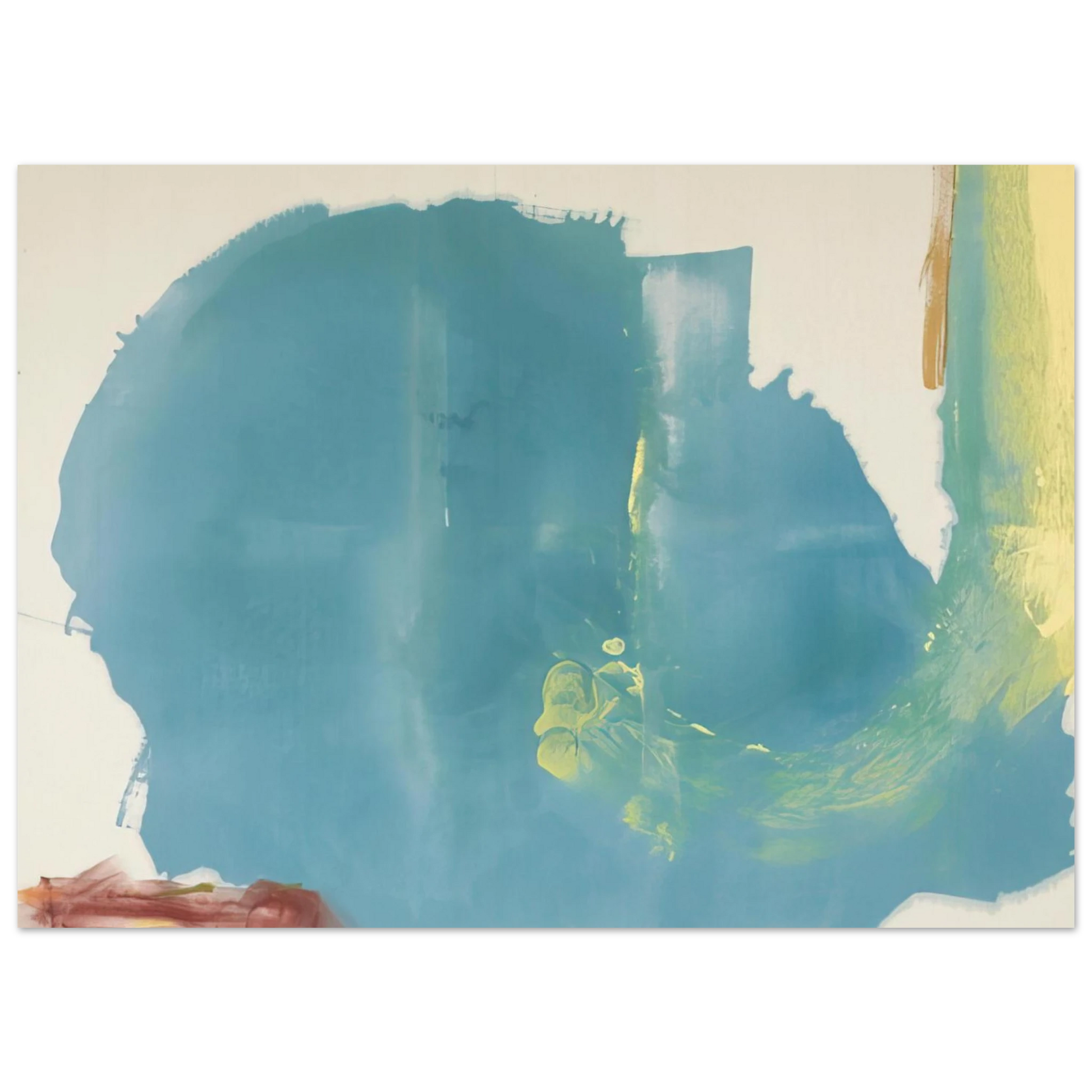 Helen Frankenthaler - Where Necessary - 1977 Wall art - 13x18 cm / 5x7 inches - Premium Wooden Framed Poster With Fine Art Paper - White frame
