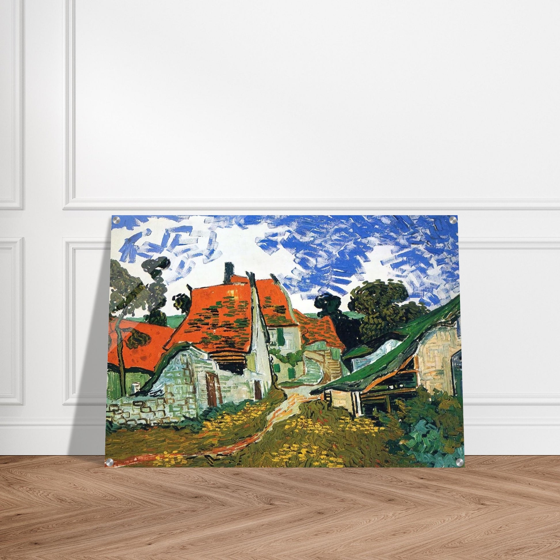 Street in Auvers-sur-Oise - Vincent van Gogh Acrylic Print - 70x100 cm / 28x40″ inches