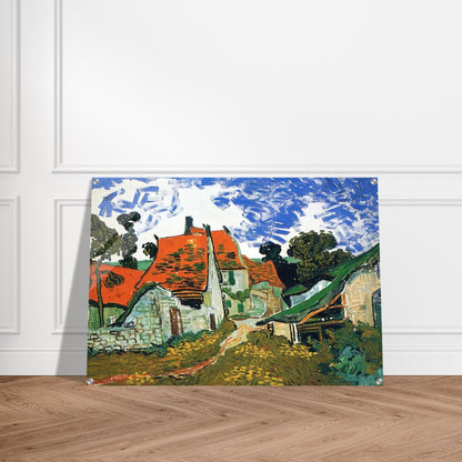 Street in Auvers-sur-Oise - Vincent van Gogh Acrylic Print - 70x100 cm / 28x40″ inches