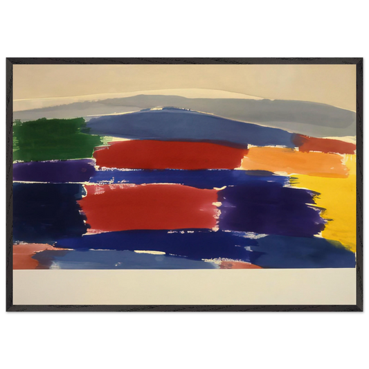 Village In The Moon - 1985 - Ronnie Landfield Framed Art Print – Black Wooden Frame - Default Title - -Framed Art Print