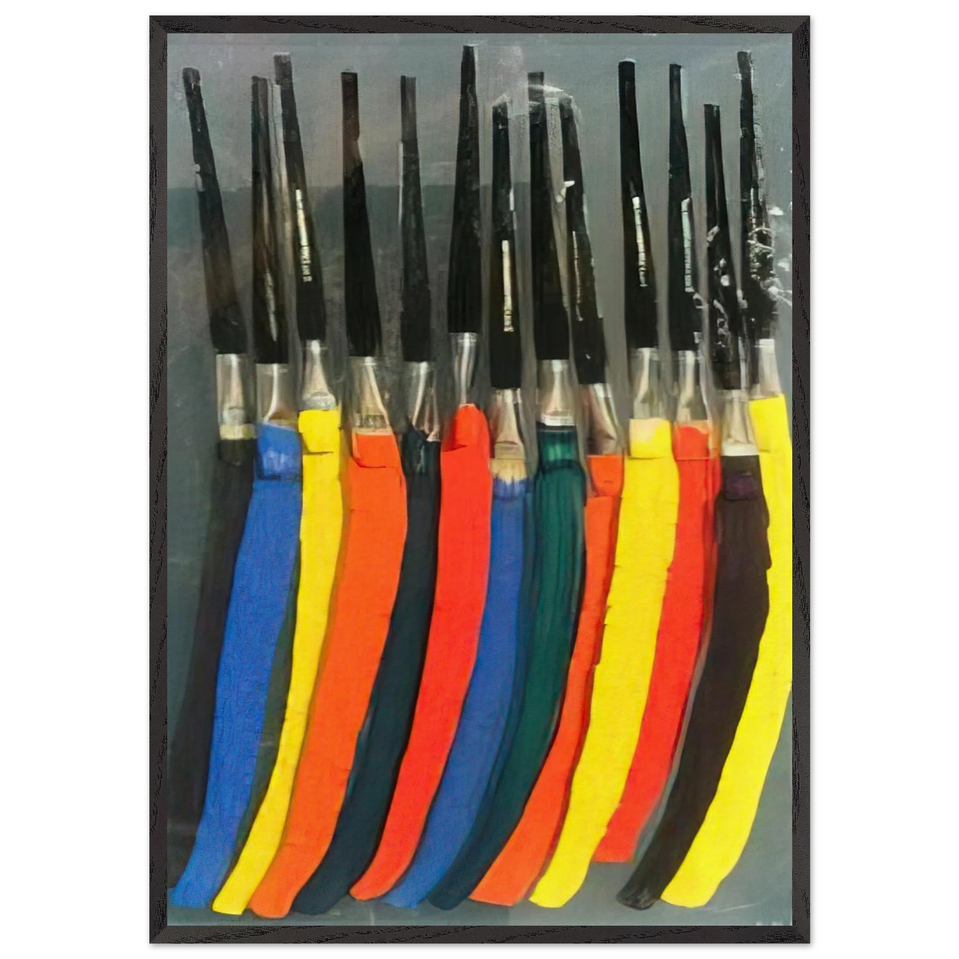 Paintbrushes V - 1991 - Arman Framed Art Print – Black Wooden Frame - Default Title - -Framed Art Print